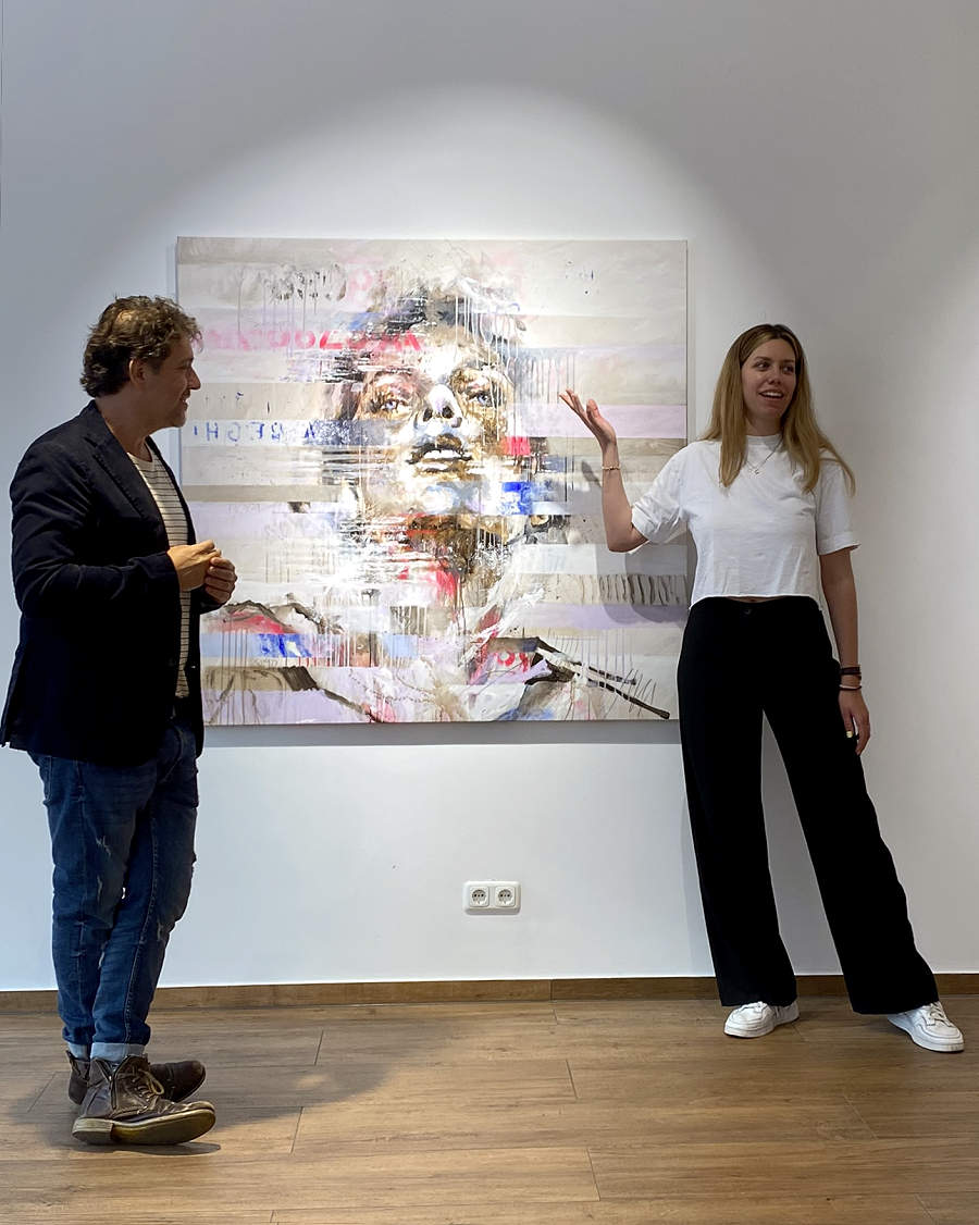 Führung mit dem Künstler Salva Ginard und der Galeristin Marie Margaritis.