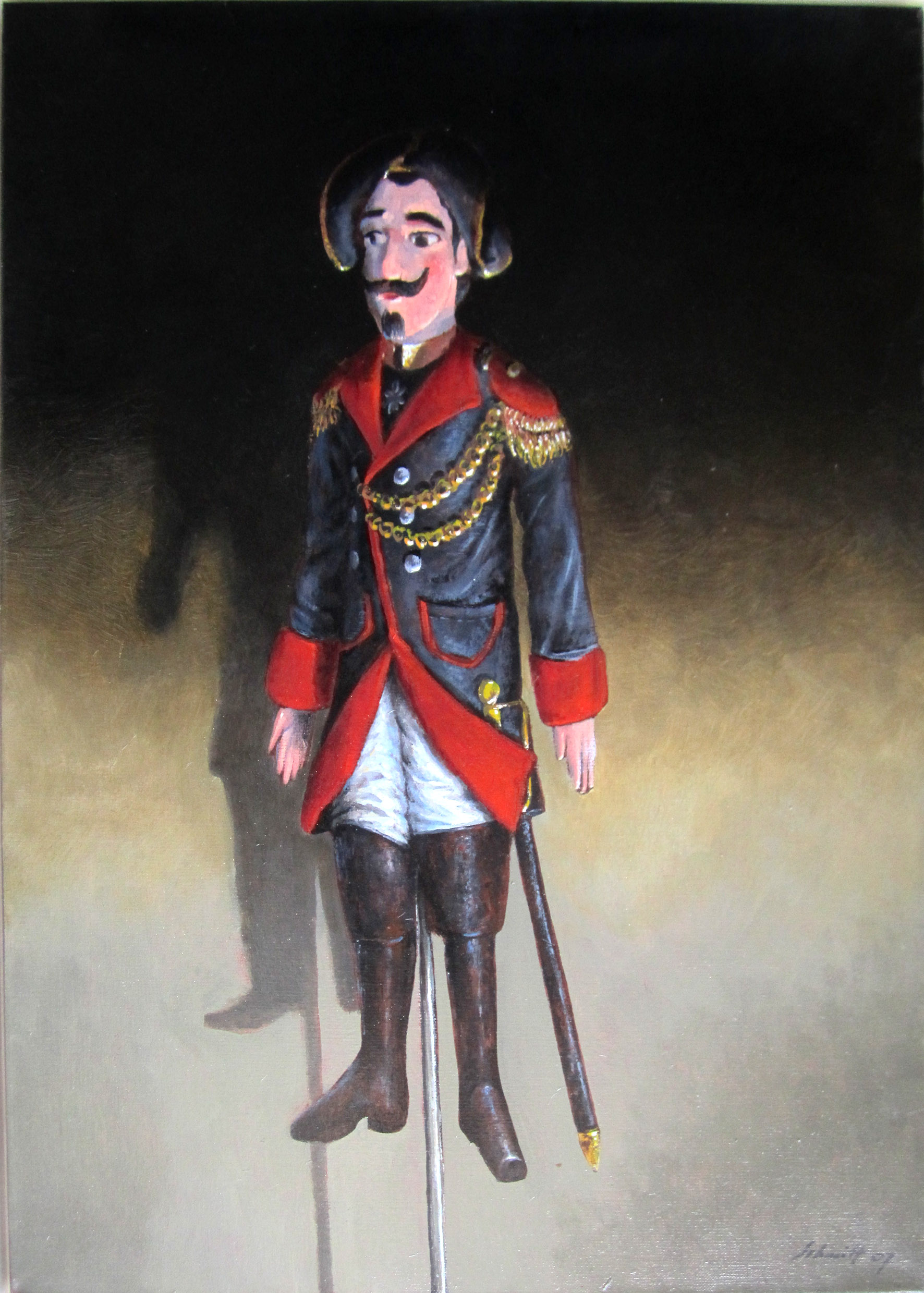 Schnäutzerkovski im 19. Jahrhundert, Ölgemälde von Dirk Schmitt